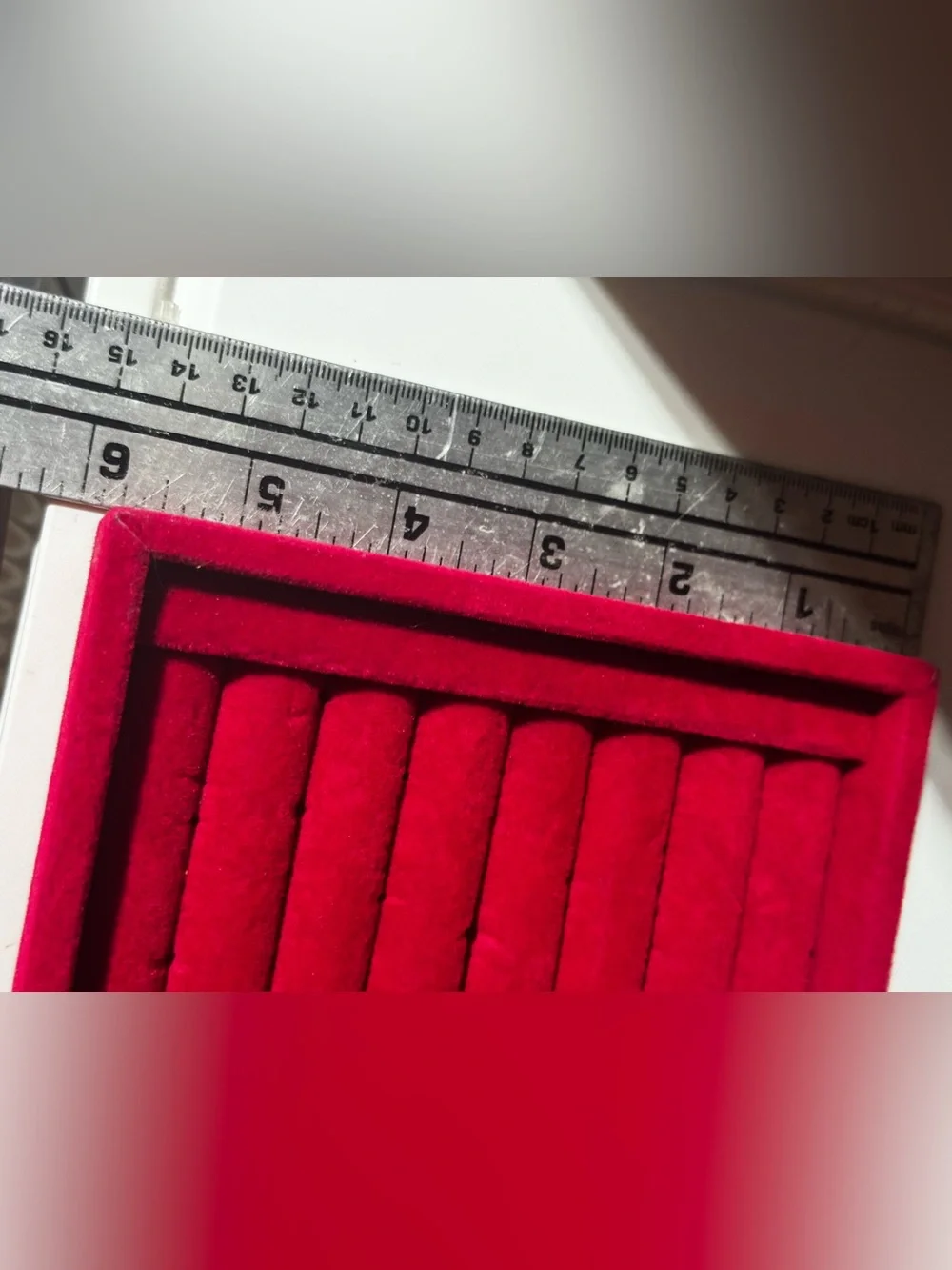 Unlisted Deep Red Velvet Ring Display Tray